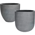 MCarr 20pc Ficonstone Fishbone Planter Pallet White Gray