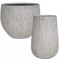 MCarr 22pc Ficonstone Bark Planter Pallet Vint White