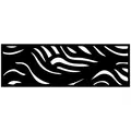 Outdeco 16"x48" Metal Fence Top Waves Black