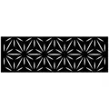 Outdeco 16"x48" Metal Fence Top Stars Black