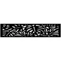 Outdeco 16"x72" Metal Fence Top Tropical Black