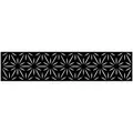 Outdeco 16"x72" Metal Fence Top Stars Black
