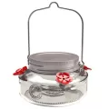Panacea Glass Mason Jar Hummingbird Feeder Vintage Mini