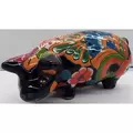 Talavera 10" Pig Grazing Statue