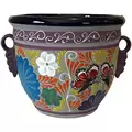 Talavera 12" Bella Especial Dolares Pot Blue