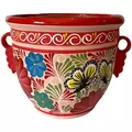 Talavera 12" Bella Especial Dolares Pot Red