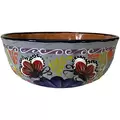 Talavera 12" Bella Especial Color Bowl Blue