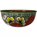 Talavera 12" Bella Especial Color Bowl Green