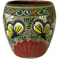 Talavera 7"Hx9"W Bella Especial Ovalo Pot Green