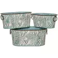 Deer Park Oval Palmetto Planters Set of 3