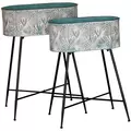 Deer Park Oval Palmetto Planter Set of 2