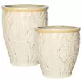 MCarr 30pc Round Fern Planter Pallet Light Cream