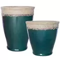 MCarr 30pc Flat Rim Planter Pallet Volcanic Falling Green