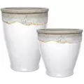 MCarr 30pc Flat Rim Planter Pallet Volcanic White