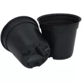 TO Plastics RP-433 Pint Round Pot, Black, 750 Per Case, 30 Cases Per Pallet, 4.33in D x 3.84in H, 1.17 Pint
