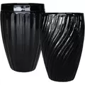 MCarr 15pc Tall Swirl Planter Pallet Glossy Black