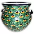 Talavera 14" Peacock Michoacan Pot