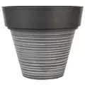 Gardener Select 12" Carved Finish Look Light Grey Planter