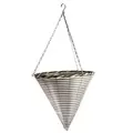 Gardener Select 14" Cone White/ Black Plastic Hanging Basket w/ Stiff Hanger 20/CS