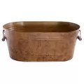 Gardener Select 17.3" Oval Planter with Handle Rusty 17.3"x9.5"x7" 6/CS