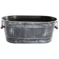 Gardener Select 17.3" Oval Planter with Handle Antique Black 17.3"x9.5"x7" 6/CS