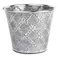 Gardener Select 5.5" Zinc Embossed Planter Metal 5.5"x5.5"x4.7"