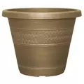 Grower Select 17.20 Rattan Rolled Rim Planter Antique Brass 20/CS