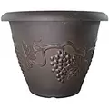 Grower Select 18.00 Grapevine Pot Black With Bronze Wash Each 410/PL, 18.11in OD x 18.11in H x 13.78in Base, 10.3Gal
