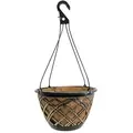 Grower Select 14.00 Cocolined Lattice Hanging Basket With Hanger, Gold, 20 per Case, 14in H x 8in H, 3 Gallon