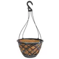 Grower Select 14.00 Cocolined Lattice Hanging Basket With Hanger, Silver, 20 per Case, 14in H x 8in H, 3 Gallon