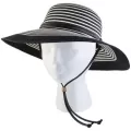 Sloggers Womens Braided Hat Black White Med UPF 50+