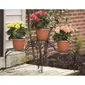 Panacea 3 Tiered Plant Stand With Finial Black