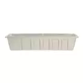 Novelty 18" Polypro Flower Box Planter White