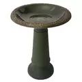 Algreen 20"x20"x20" Plastic/ Stone Composite Birdbath Green