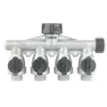 Gilmour Aluminum 4 Way Full Flow Shut Off w Nut