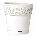 Deroma 7.9" Leaf Pot Premium Plastic White