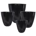 MCarr 16PC Tall Flared Planter Plt Glossy Black
