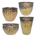 MCarr 26PC Starburst Planter Plt Gold Yellow Cream