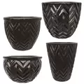 MCarr 26pc Chevron Planter Pallet Glossy Black