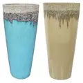 MCarr 15PC Tall Round Pltr Plt Mixed Colors