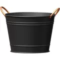 Panacea 10" Washtub Matte Black with Copper Handles