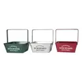 Panacea Sq Herb Planters With Handles Assorted Colors