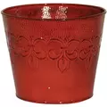 Robert Allen 8" Fleur De Lis Planter Cayenne