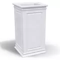 Algreen 27" Covington Pillar Self Water Planter White