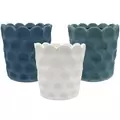 MCarr 8pc 7.1" Scallop Dimple Planter Asst Mixed Colors