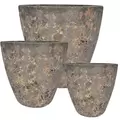MCarr 6pc Large Round Planter Pallet Full Volcanic Brown