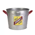 Panacea Vintage Galvanized Ice Bucket/Planter With Bottle Opener
