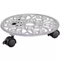 Wagner White Cast Iron Plant Caddy