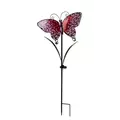 Moonrays Solar Metal/Glass Butterfly Red