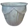 MCarr 5pc Round Roman Garland Flat Rim Planter Desert Blue